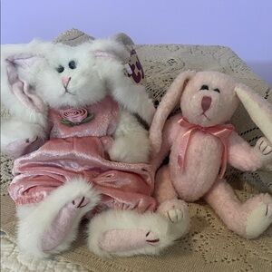 Ty brand mini bunnies plush pink